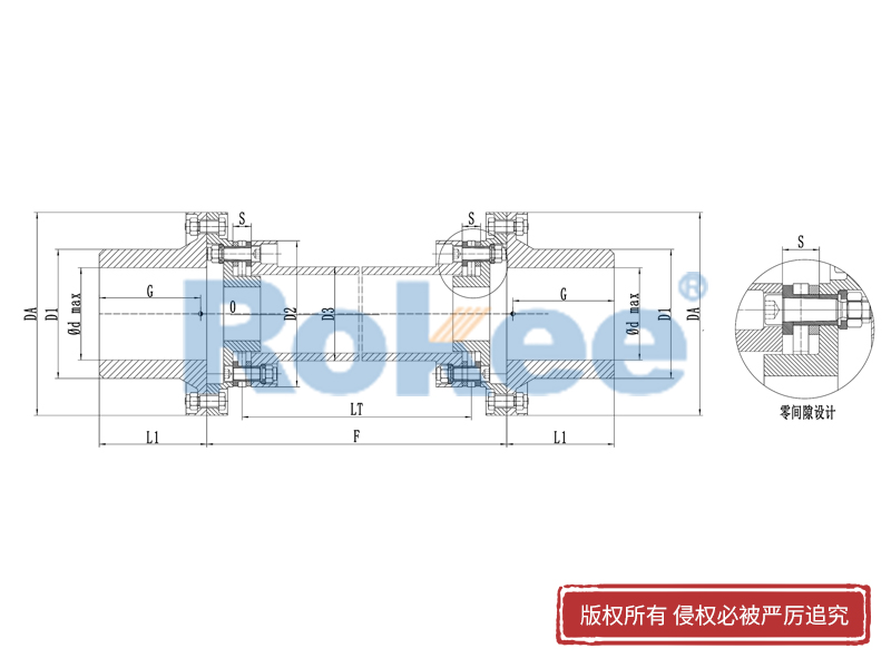 RLAT双膜片联轴器,RLAT超长轴距膜片联轴器