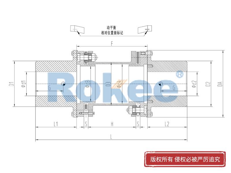 RLQA膜片联轴器,RLQA无法兰快装膜片联轴器