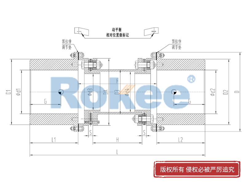 RLQF膜片式联轴器,RLQF法兰式快装膜片联轴器